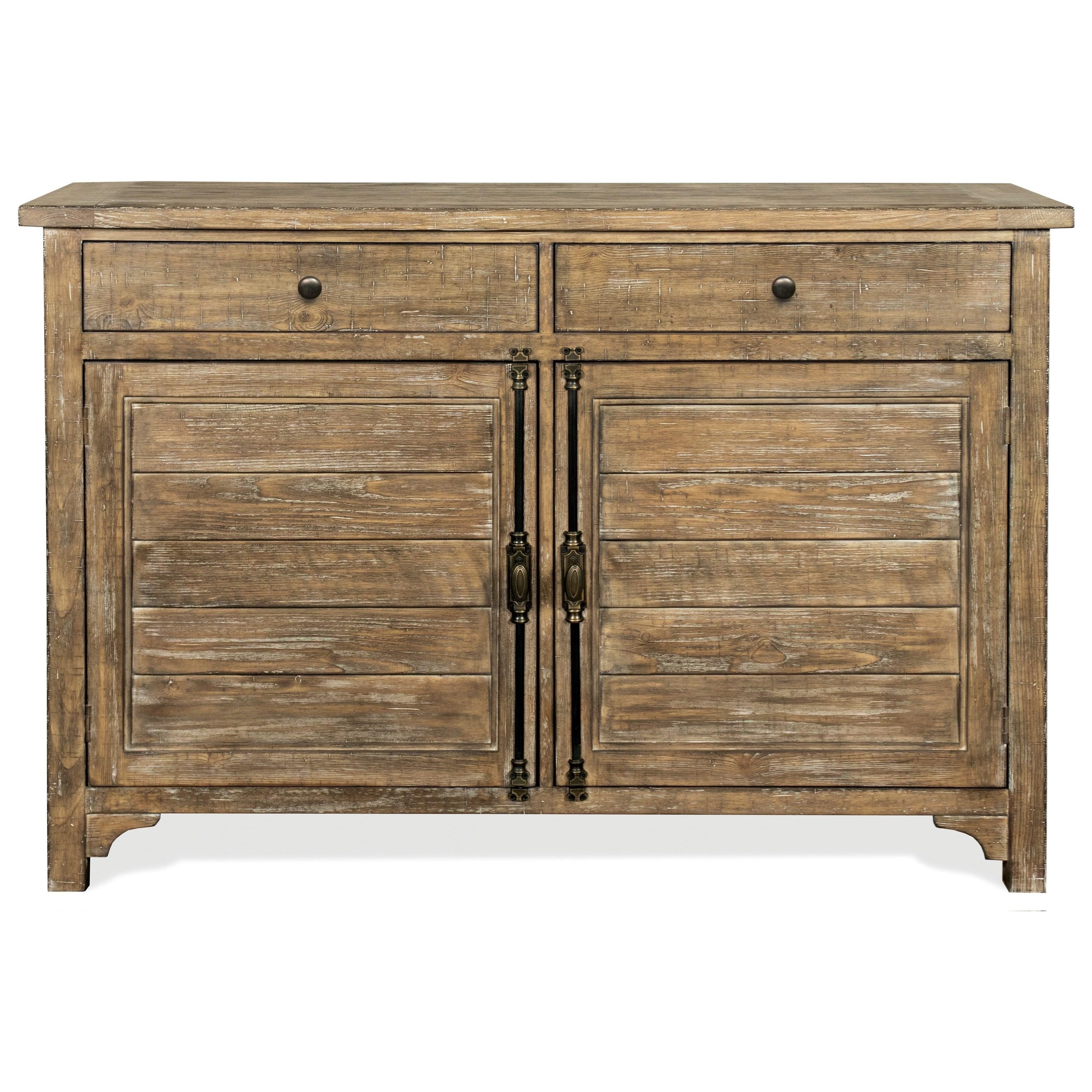 Riverside Furniture Sonora Rustic Sideboard With Adjustable Shelving Reeds Furniture Sideboards