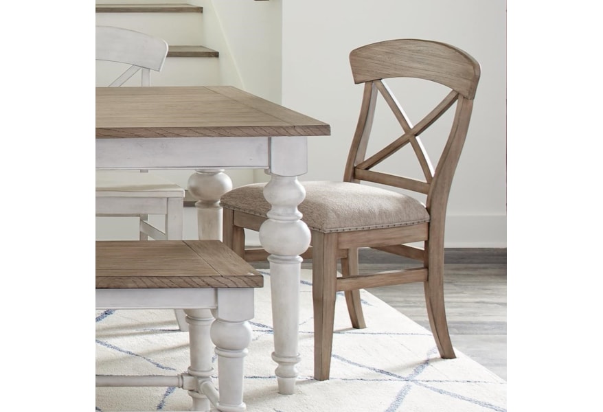 Riverside Furniture Southport Farmhouse Upholstered Side Chair A1 Furniture Mattress Dining Side Chairs