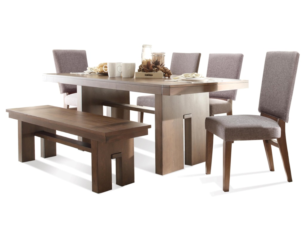 Riverside Furniture Terra Vista 6 Pc Table Chair Set W Bench Terra Vista 6 Pc Table Chair Set W Bench By Riverside Furniture