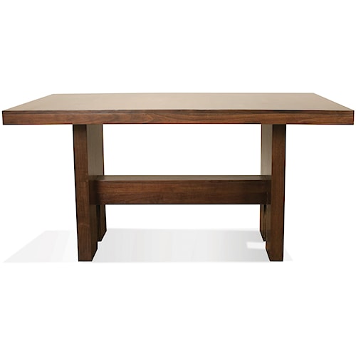 Riverside Furniture Terra Vista Gathering Height Dining Table In Riverside Furniture Terra Vista Gathering Height Dining Table In Casual Walnut Finish