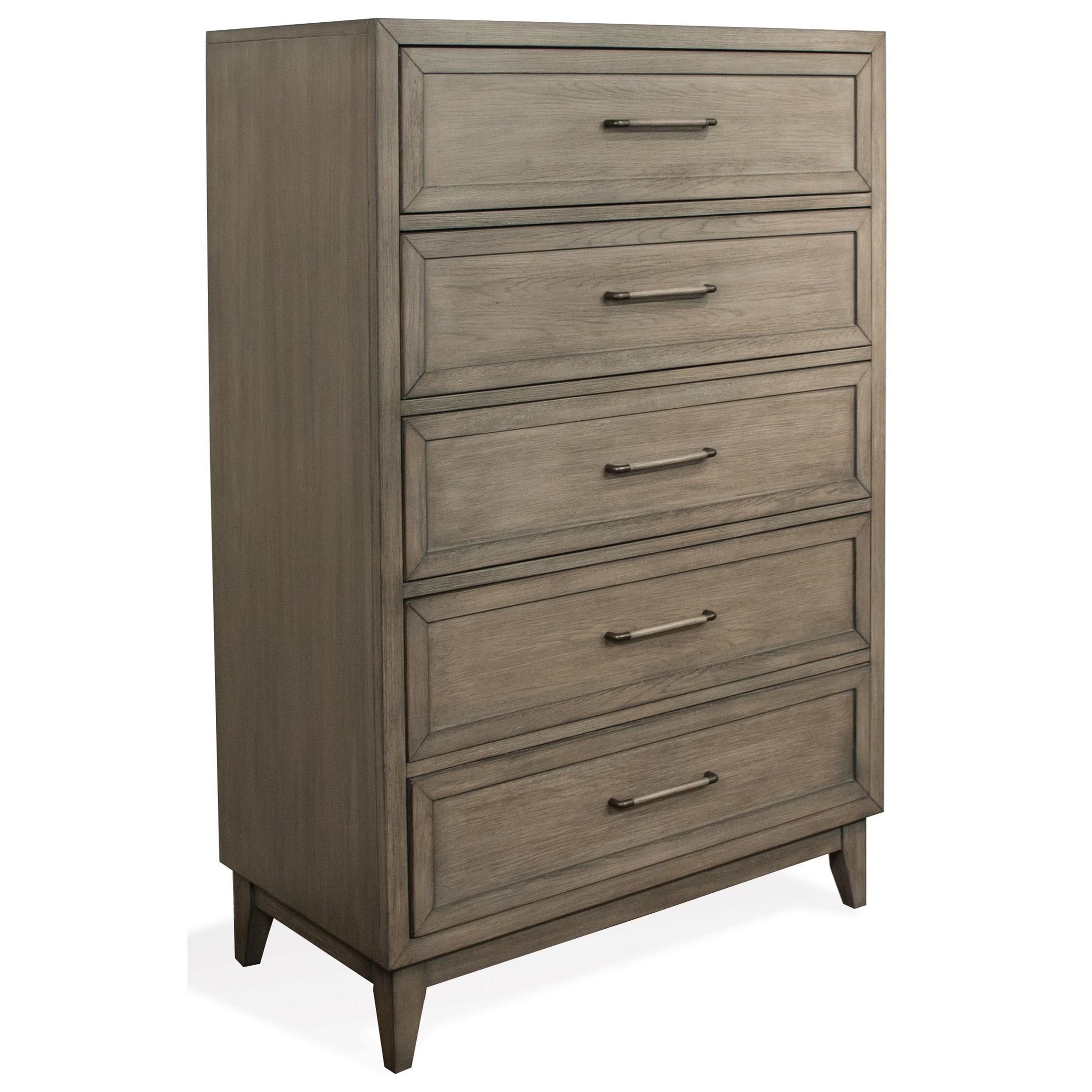 Riverside Furniture Vogue 46165 5 Drawer Chest In Gray Wash Finish