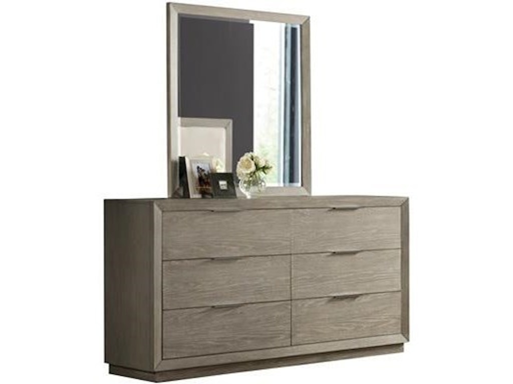 Riverside Furniture Zoey Transitional Six Drawer Dresser With