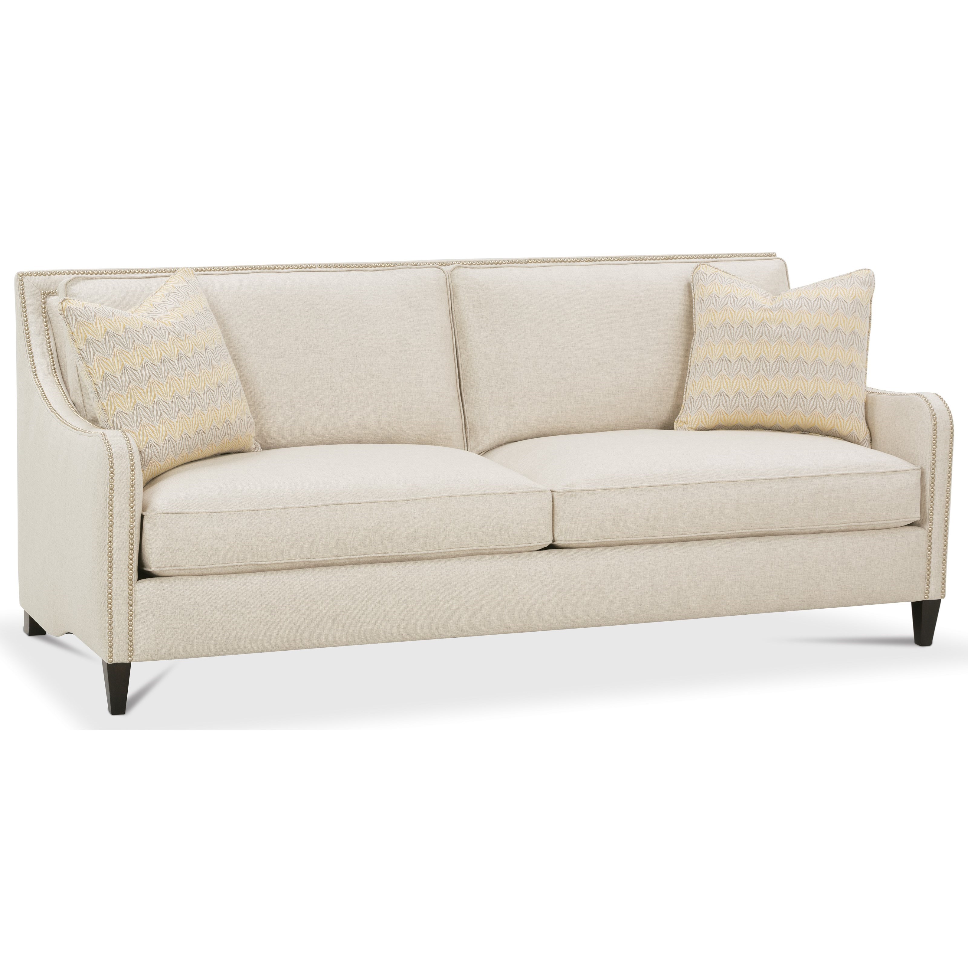 Robin Bruce Berlin Contemporary Stationary Sofa With Nail Head Trim Belfort Furniture Sofas