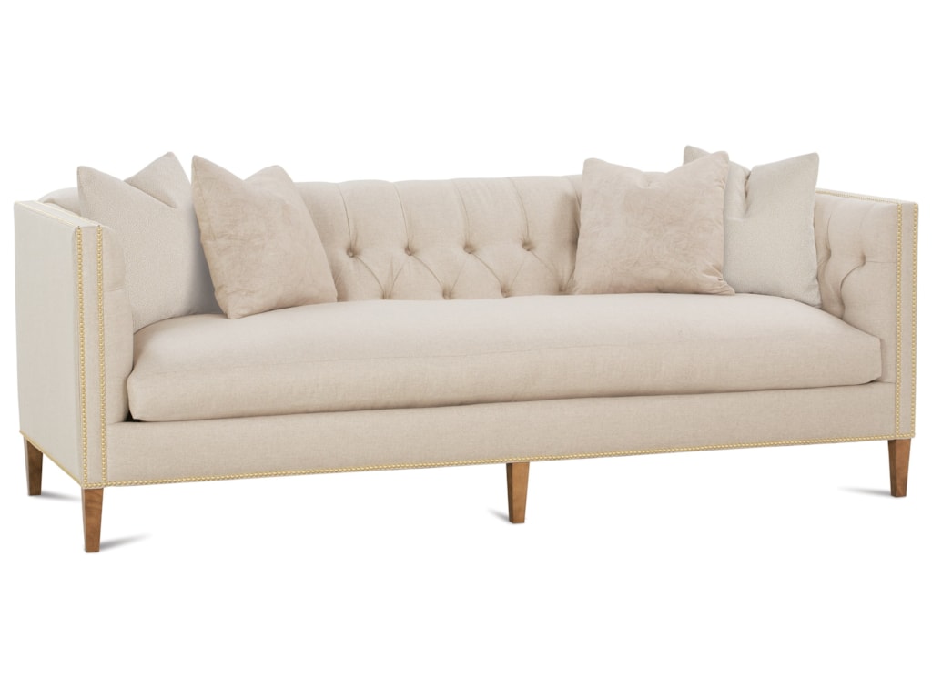 Robin Bruce Brette Tufted Back Tuxedo Arm Sofa With Bench Cushion Reeds Furniture Sofas