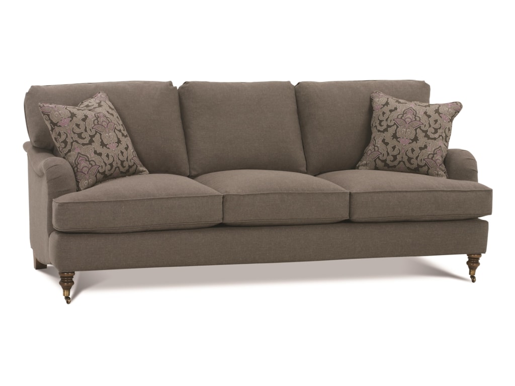 Rb By Rowe Brooke 3 Cushion Sofa With Castered Turned Feet