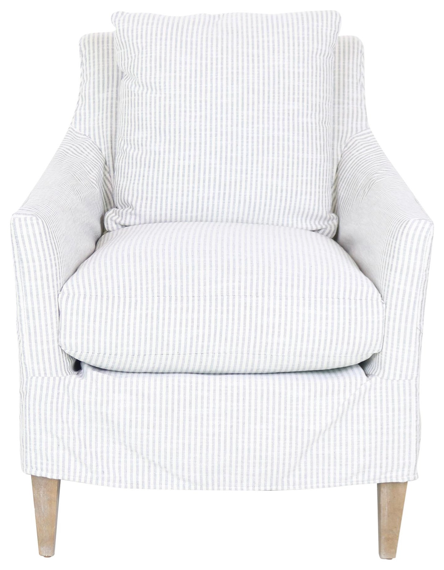 white slipcovered chair