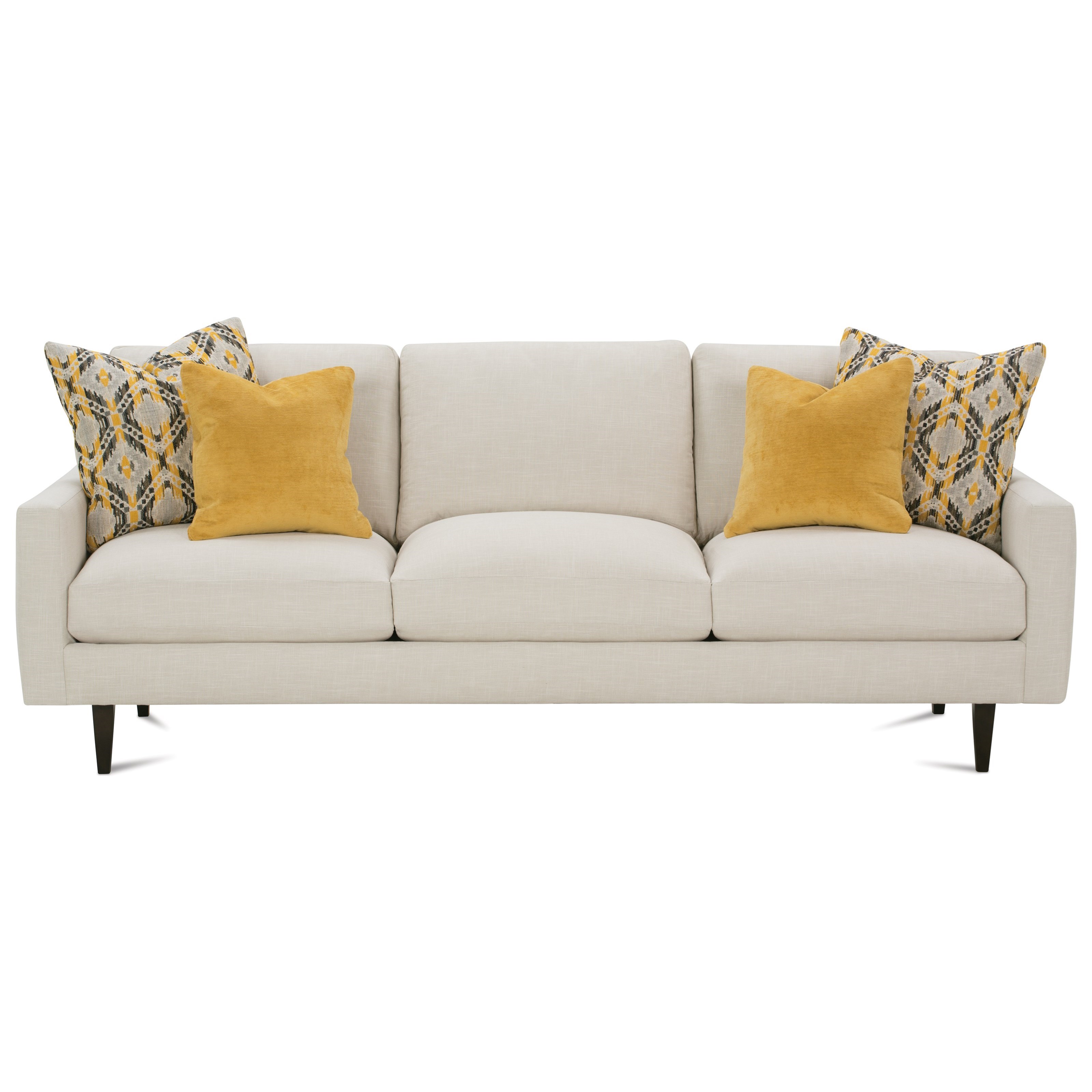 Robin Bruce Oslo Contemporary Sofa With Track Arms And Tapered