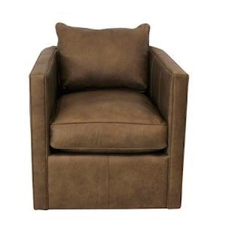 American Leather Pileus European-Style Fully Adjustable Swivel Glider  Recliner and Ottoman - Large Size, Sprintz Furniture
