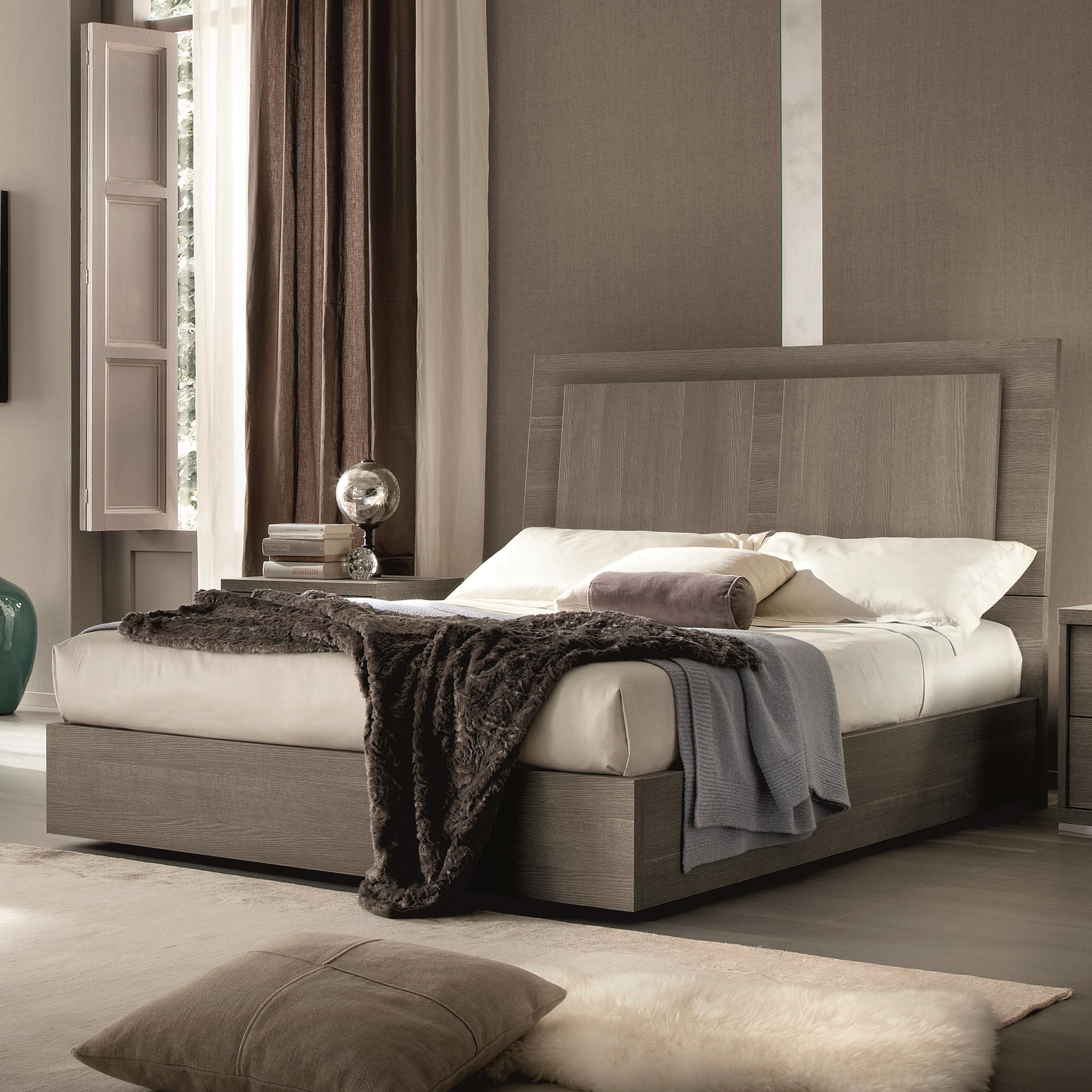 Alf Italia Tivoli Queen Weathered Grey Bed With Storage Drawer