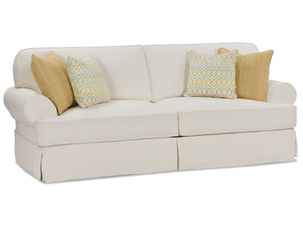 Rowe Addison Traditional 2 Seat Sofa With Slipcover And Welting Rowe Addison Traditional 2 Seat Sofa With Slipcover