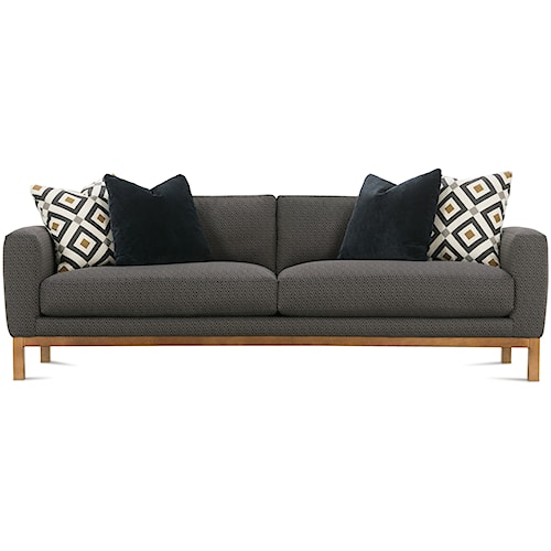 Rowe Butler Contemporary Wood Base Sofa Sprintz Furniture Sofas Rowe Butler Contemporary Wood Base Sofa