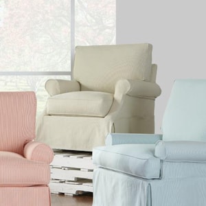 Rowe Chairs And Accents Beatrix Casual Slip Cover Swivel Glider Belfort Furniture Glider Rockers
