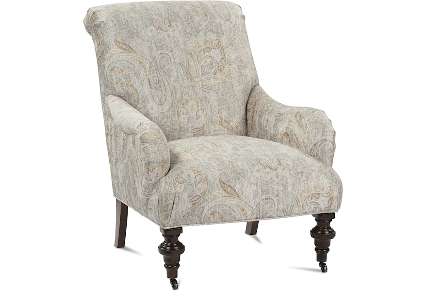 Rowe Chairs And Accents Carlyle Upholstered Chair With Casters