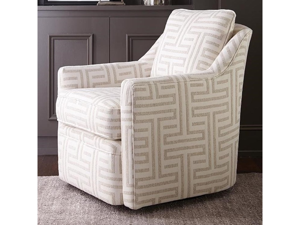 Rowe Hollins Casual Swivel Chair With Loose Pillow Cushion Reeds Furniture Upholstered Chairs