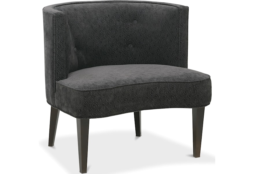 Rowe Chairs And Accents N810 006 Pierre Accent Chair With Curved
