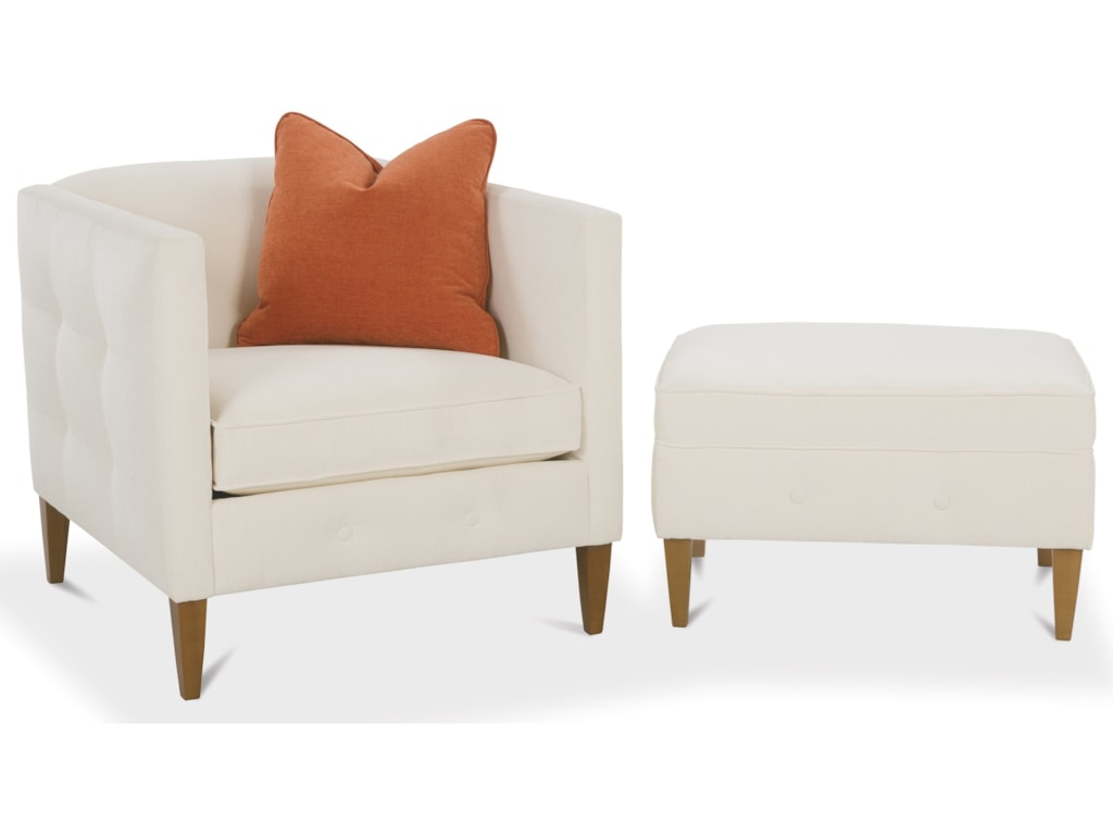 Rowe Claire Chair and Ottoman