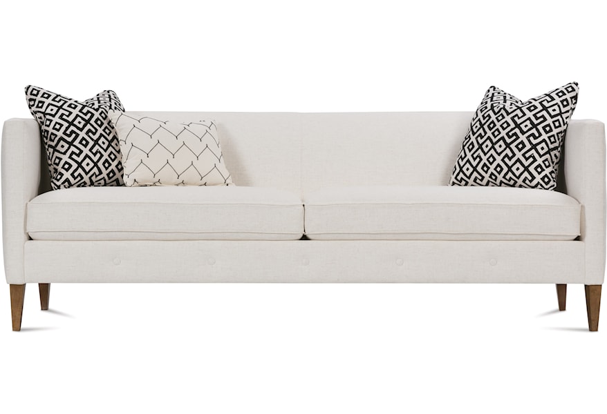 Rowe Claire 86 Contemporary Sofa With Exposed Wood Legs Bullard