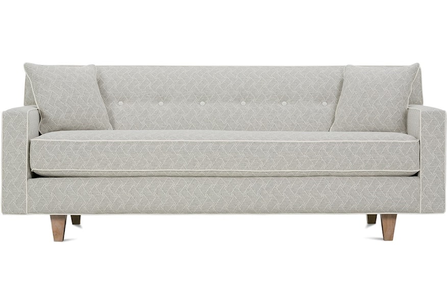 Rowe Dewey Contemporary 80 Bench Cushion Sofa With Track Arms