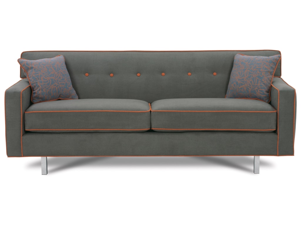 Rowe Dorset 80 Queen Size Sleeper Sofa With Chrome Legs Belfort Sofa Shown May Not Represent Exact Size And Features Indicated