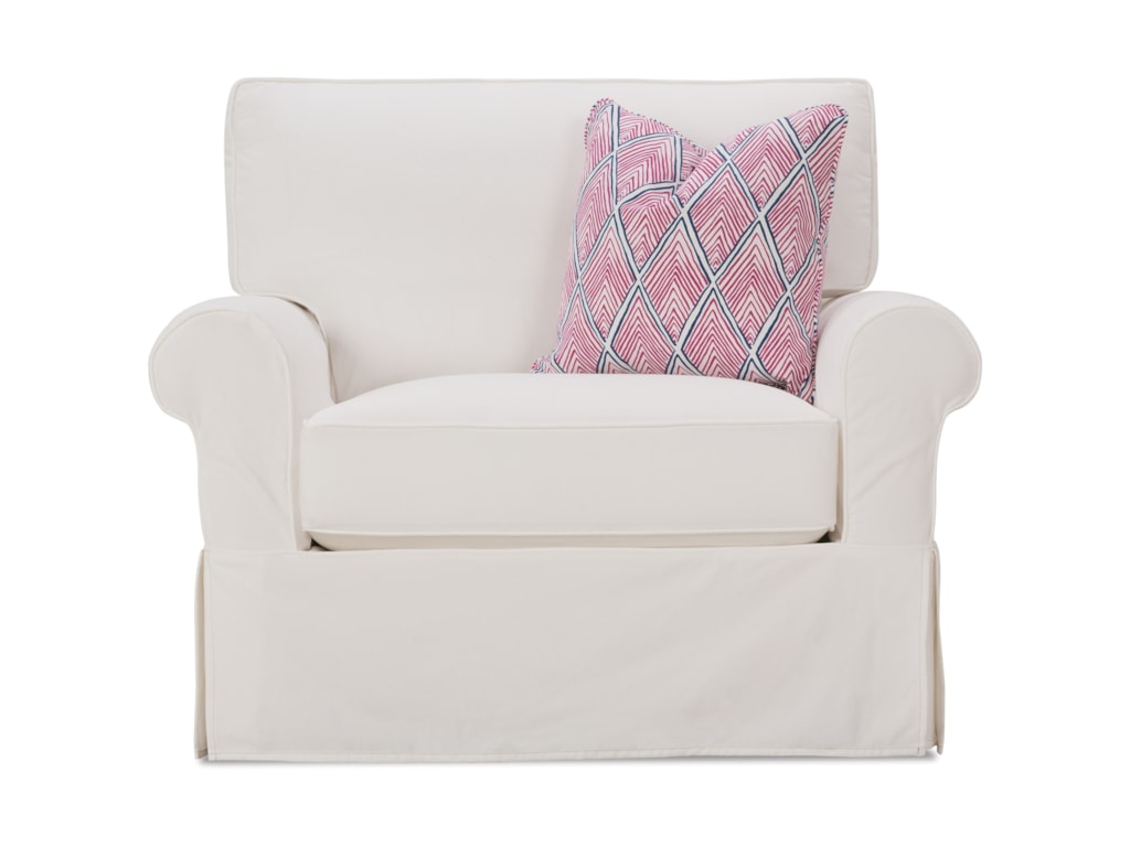 Rowe Easton Casual Chair And A Half With Slipcover Belfort Rowe Eastonchair 1 2
