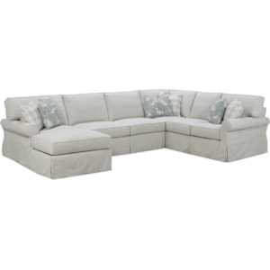 Rowe Easton Casual Sectional Sofa With Slipcover Lindy S