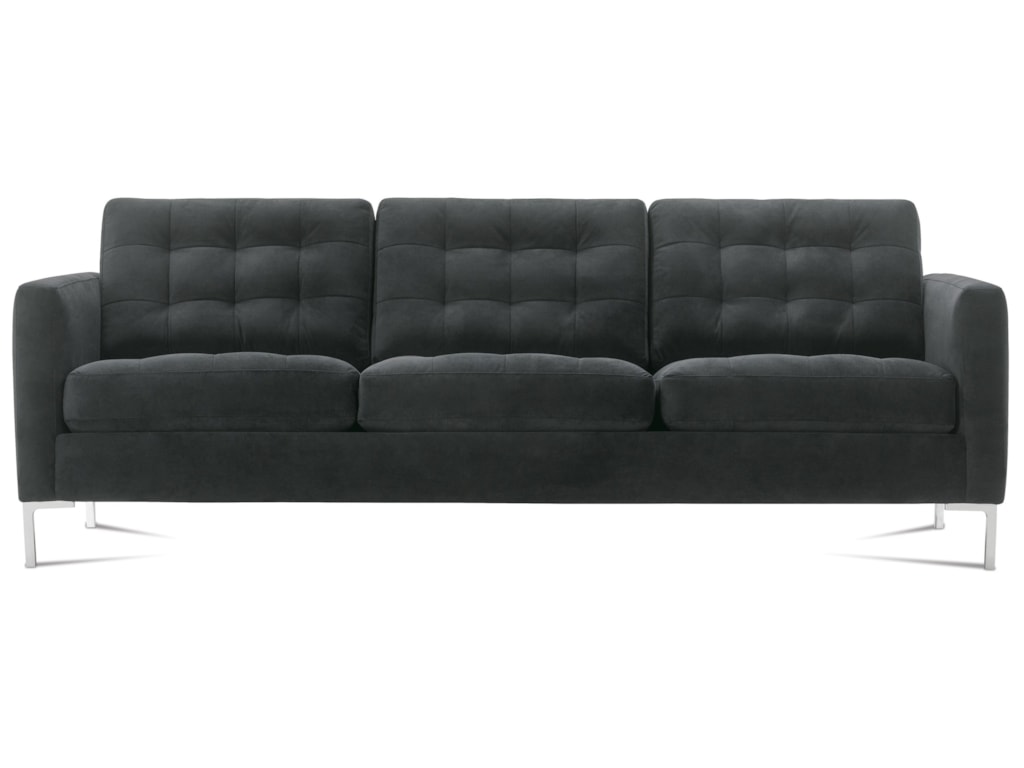 Rowe Modern Mix Contemporary Sofa With Chrome Legs Saugerties Rowe Modern Mixsofa