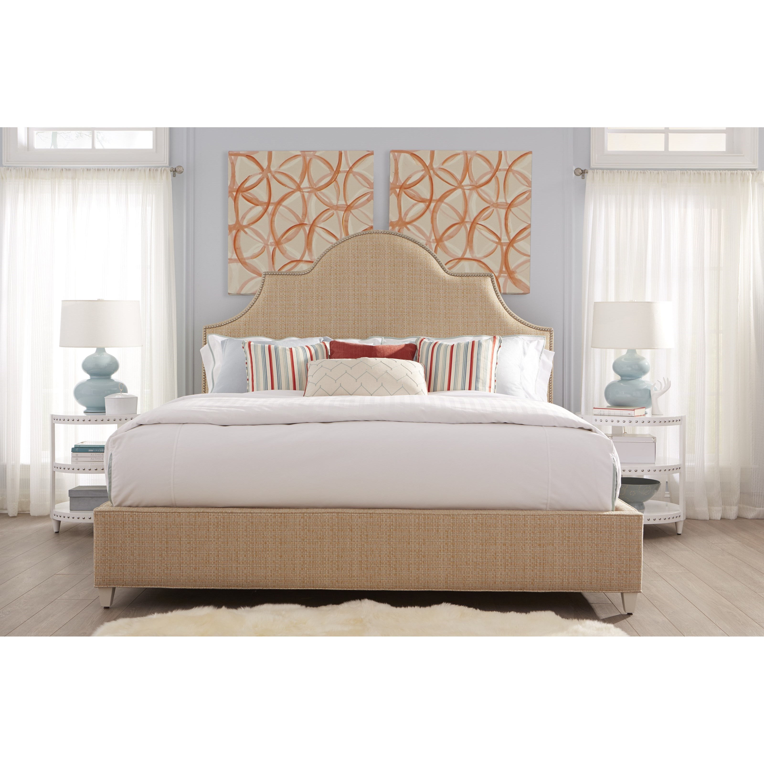 Rowe My Style Beds Sedgefield 70 King Upholstered Bed With Nail Head Trim Lindy S Furniture Company Upholstered Beds