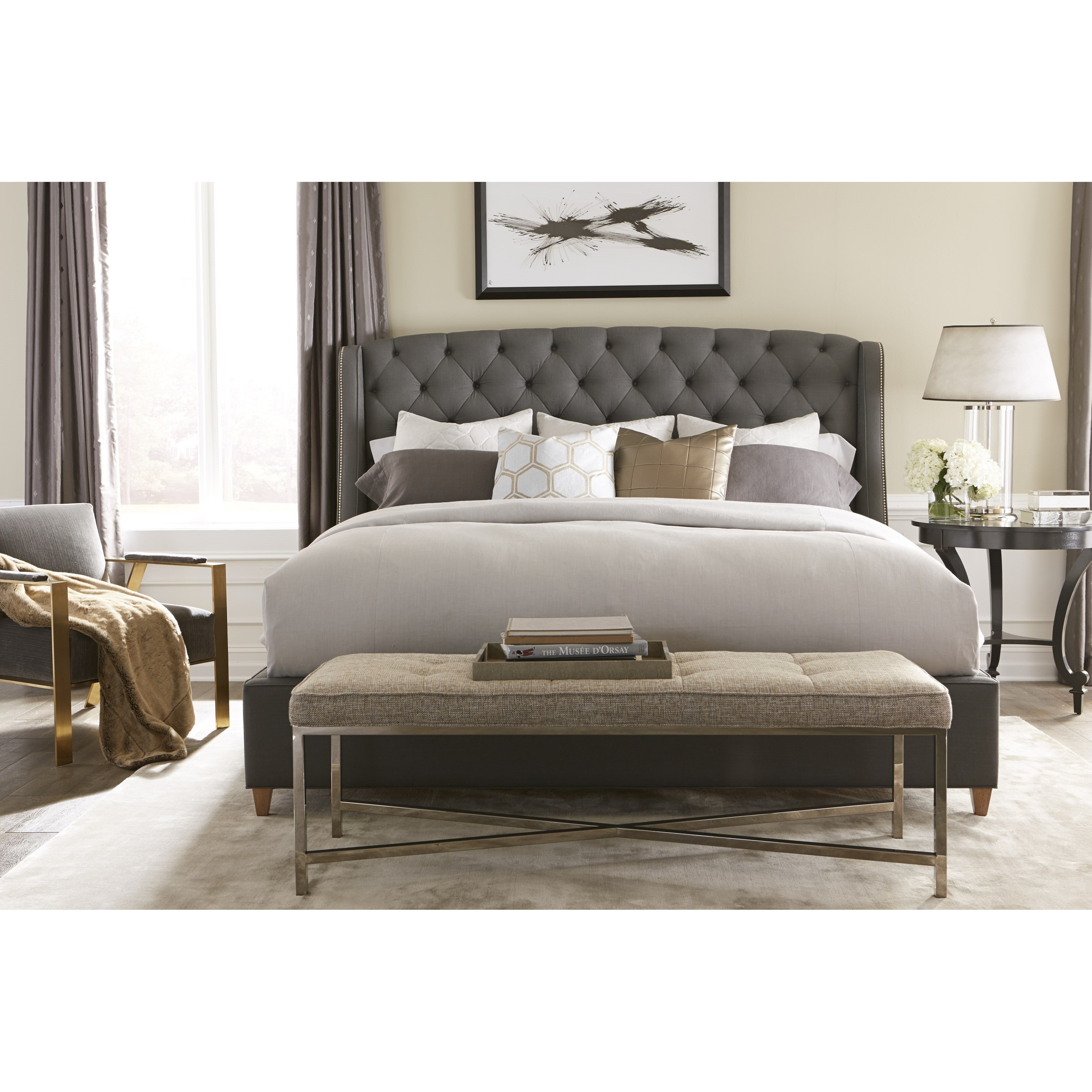 Rowe My Style Beds Kirkwood 60 King Upholstered Bed Belfort Furniture Upholstered Beds