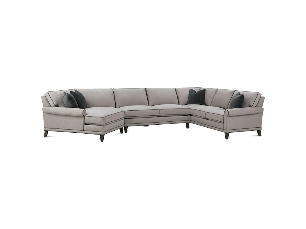 Rowe My Style II Customizable Sectional Sofa With Rolled Arms