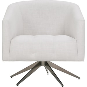 Rowe Pate P420 B 016 Contemporary Barrel Swivel Chair With Metal Base Baer S Furniture Upholstered Chairs