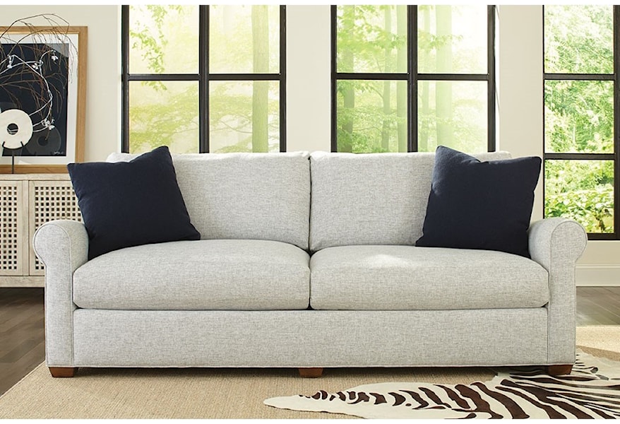 Rowe Aberdeen Transitional Sofa With Rolled Arms Lindy S