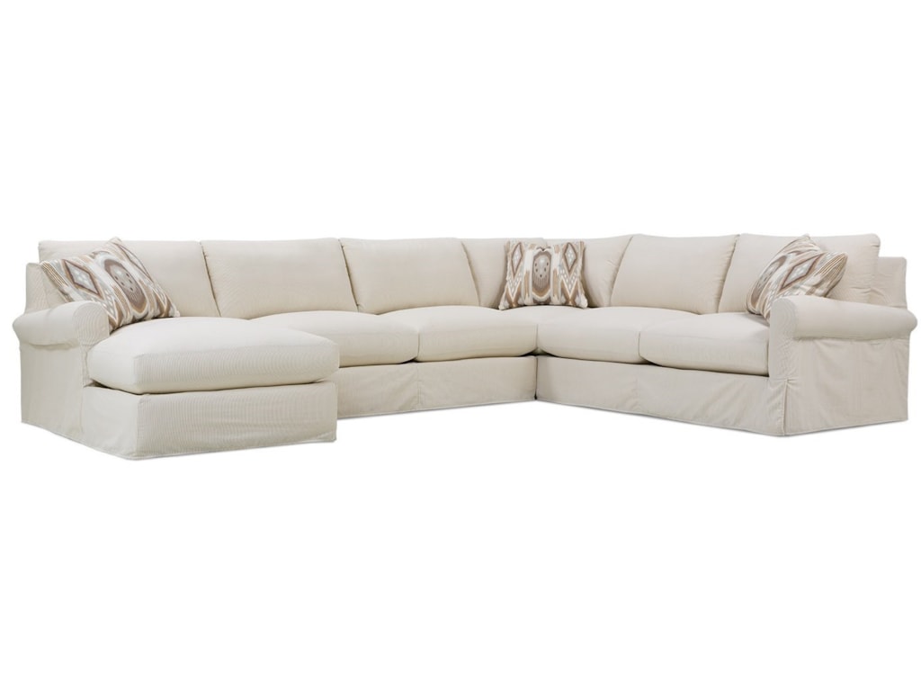 Rowe Aberdeen Transitional Sectional Sofa With Rolled Arms And Aberdeen Transitional Sectional Sofa