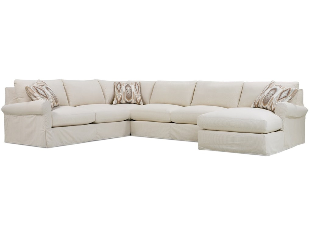 Rowe Aberdeen Transitional Sectional Sofa With Rolled Arms And Aberdeen Transitional Sectional Sofa