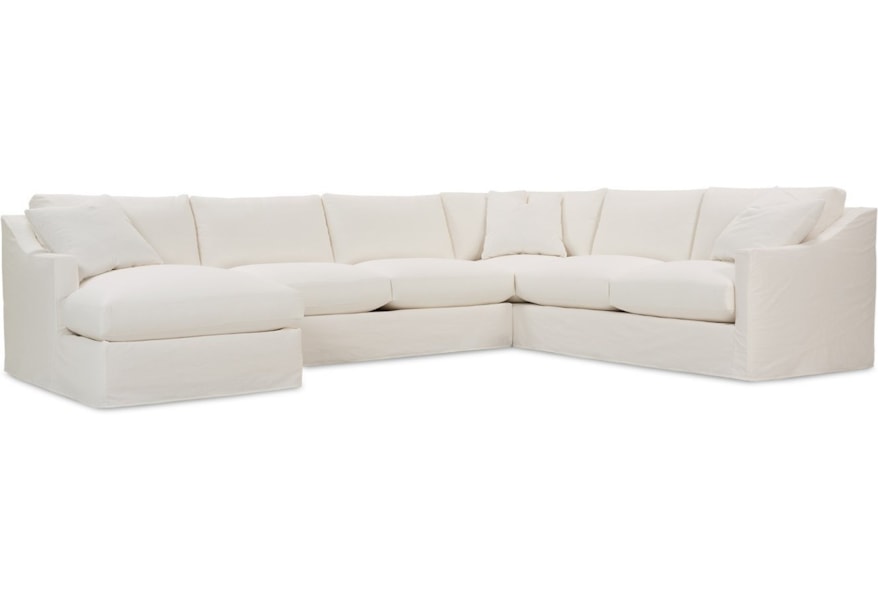 Rowe Bradford Transitional Sectional Sofa With Loose Back Pillows And Slipcover Bullard Furniture Sofas Bradford Transitional Sectional Sofa