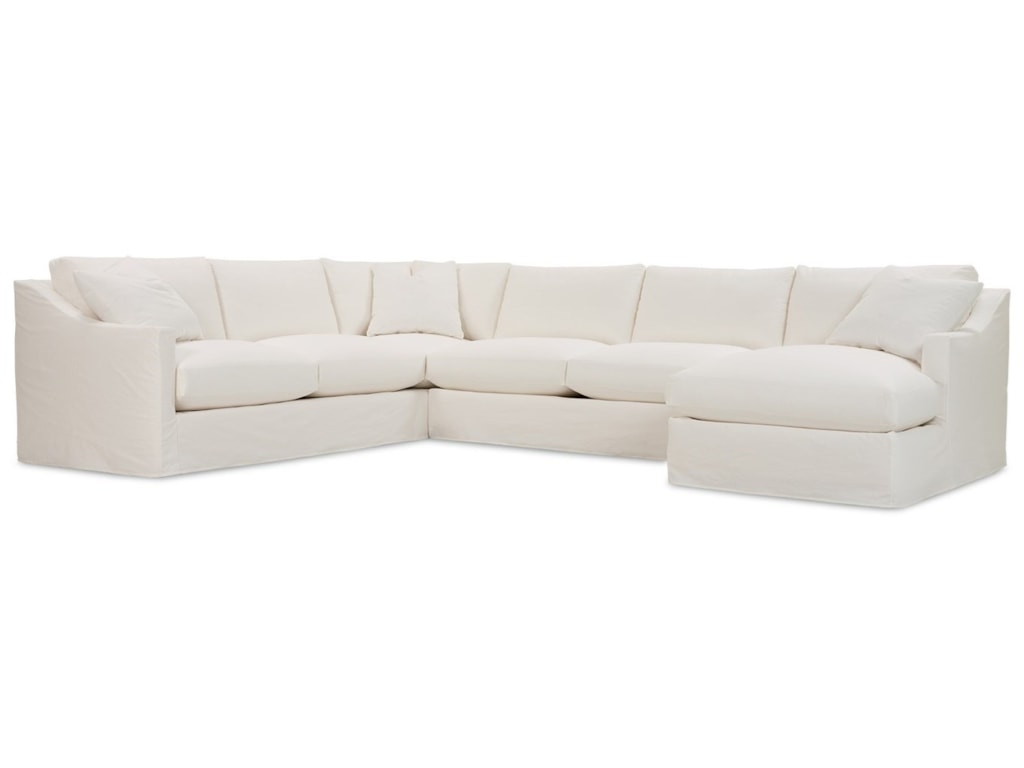 Rowe Bradford Transitional Sectional Sofa With Loose Back Pillows Bradford Transitional Sectional Sofa
