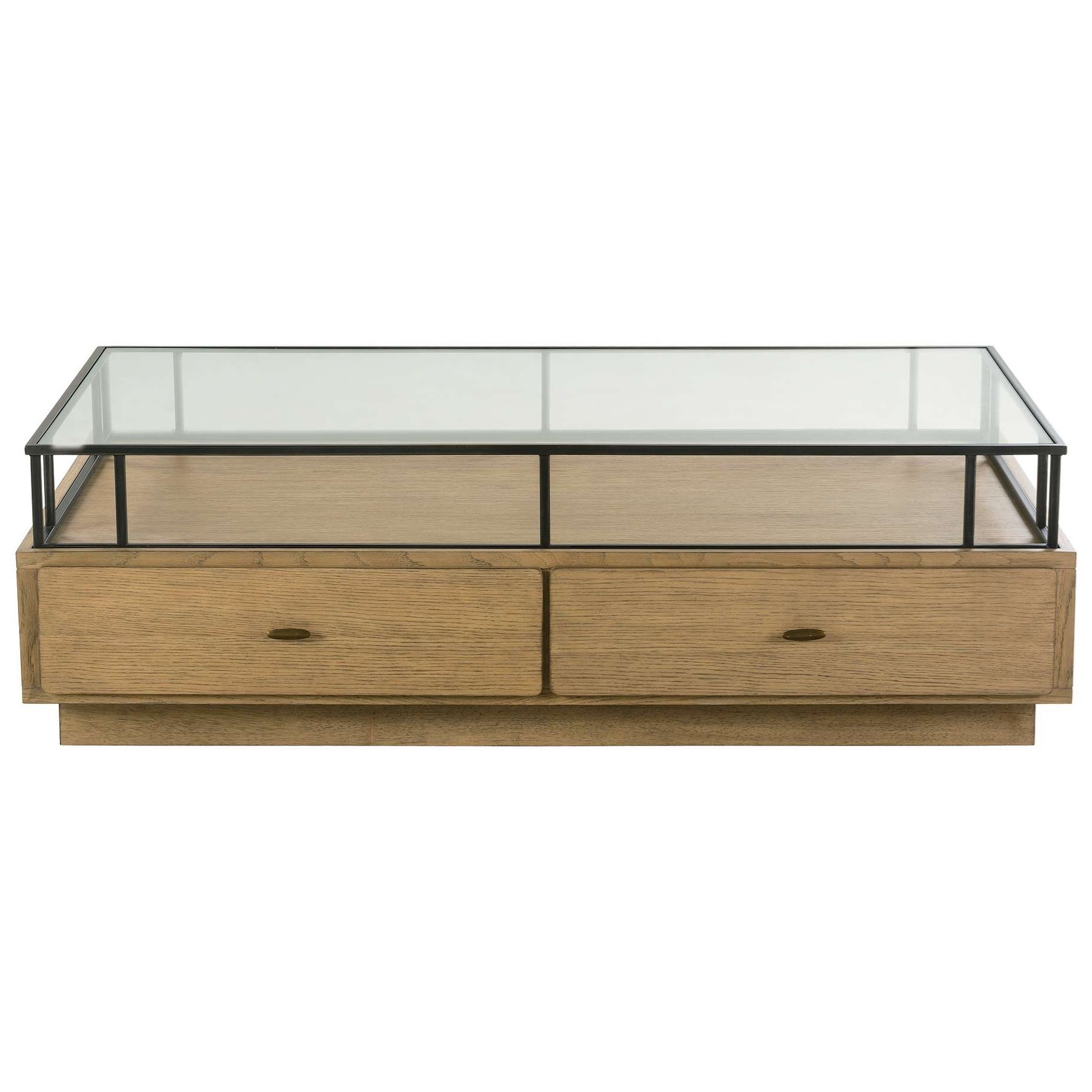 Rowe Remi Contemporary Cocktail Table With Glass Top Belfort Furniture Cocktail Coffee Tables