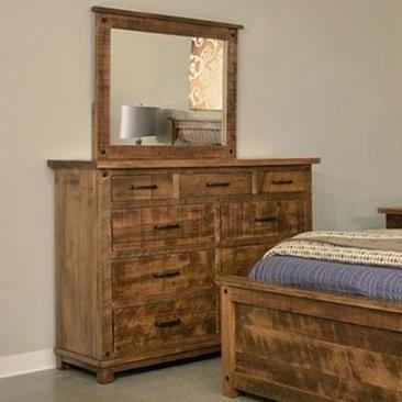 Adirondack Rustic 9 Drawer Dresser And Mirror Set Stoney Creek