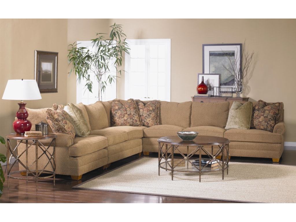Sam Moore Mason Sectional Sofa With Low Rolled Arms Dunk