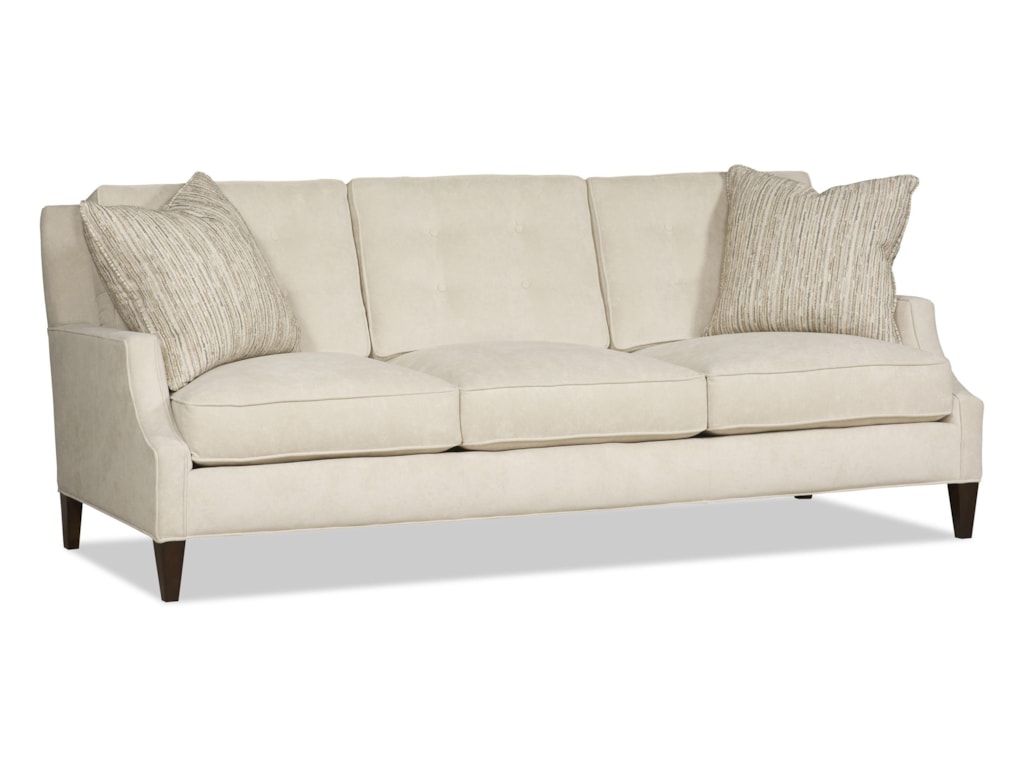 Palisade Contemporary Three Over Sofa With Scalloped Track Arms By Sam Moore At Dunk Bright Furniture