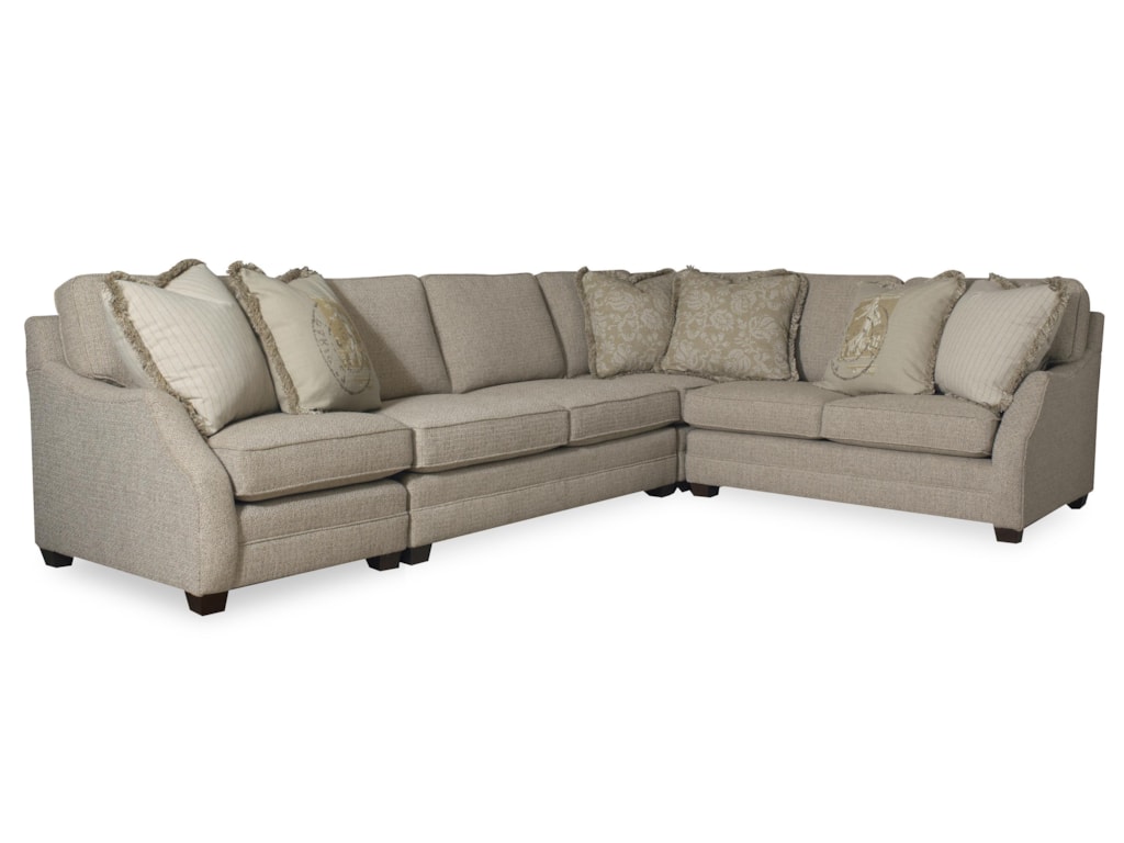 Sam Moore Rita Transitional Three Piece Sectional Sofa With Raf Rita Transitional Three Piece Sectional Sofa With Raf Return By Sam Moore