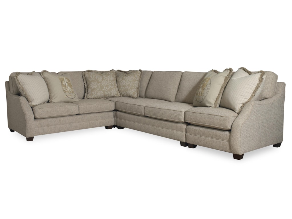 Rita Transitional Three Piece Sectional Sofa With Laf Return By Sam Moore At Dunk Bright Furniture