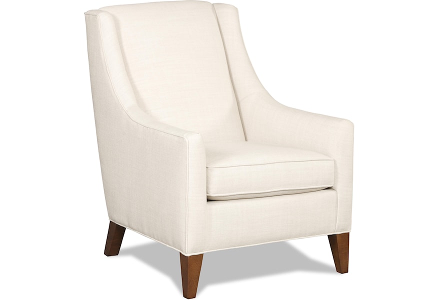 Sam Moore Sheridan Contemporary Club Chair With Exposed Wood Feet