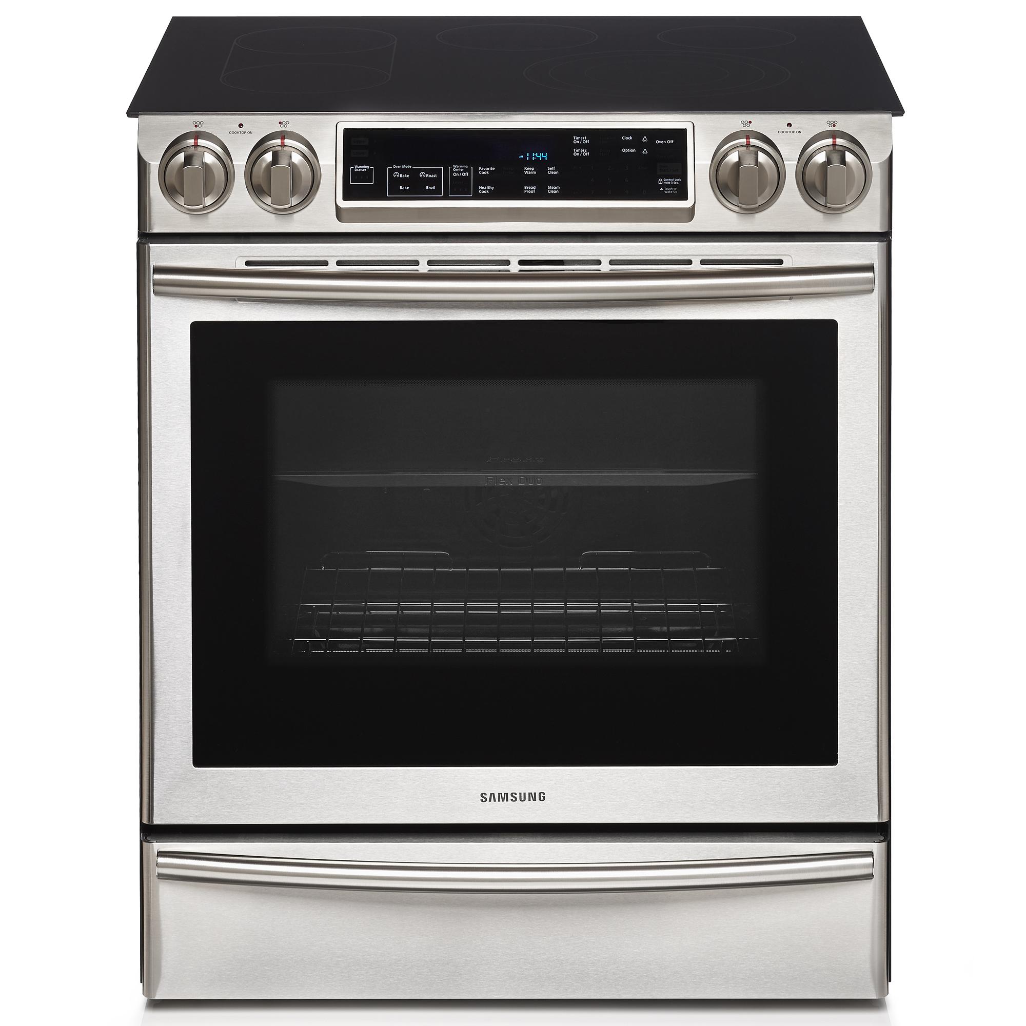 Samsung Appliances Ne58f9710ws 30 Slide In Electric Range With Flex Duo Oven Furniture And Appliancemart Ranges Electric Slide In