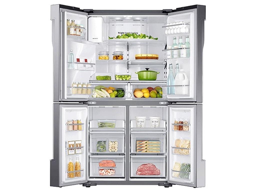Samsung Appliances 23 Cu Ft Counter Depth 4 Door Flex Refrigerator With Flexzone Sheely S Furniture Appliance Refrigerator French Door