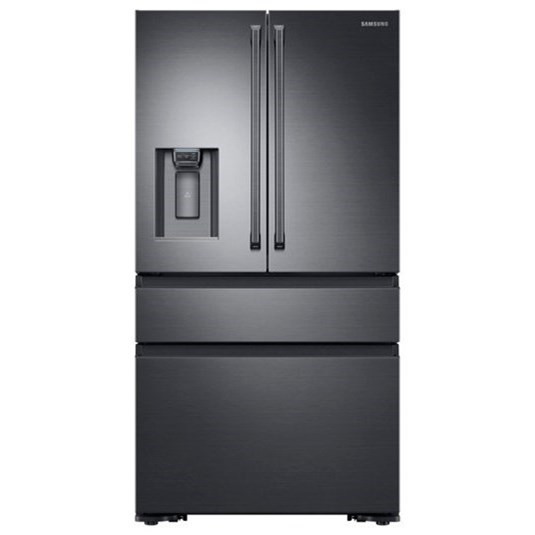 Samsung Appliances Rf23m8090sg 23 Cu Ft Capacity Counter Depth 4 Door French Door Refrigerator With Polygon Handles Furniture And Appliancemart Refrigerator French Door
