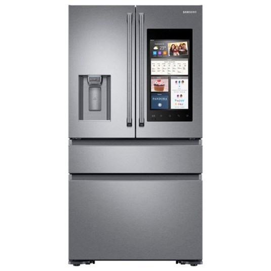 Samsung Appliances 2 Cu Ft Capacity Counter Depth 4 Door French Door Refrigerator With Family Hub Sheely S Furniture Appliance Refrigerator French Door