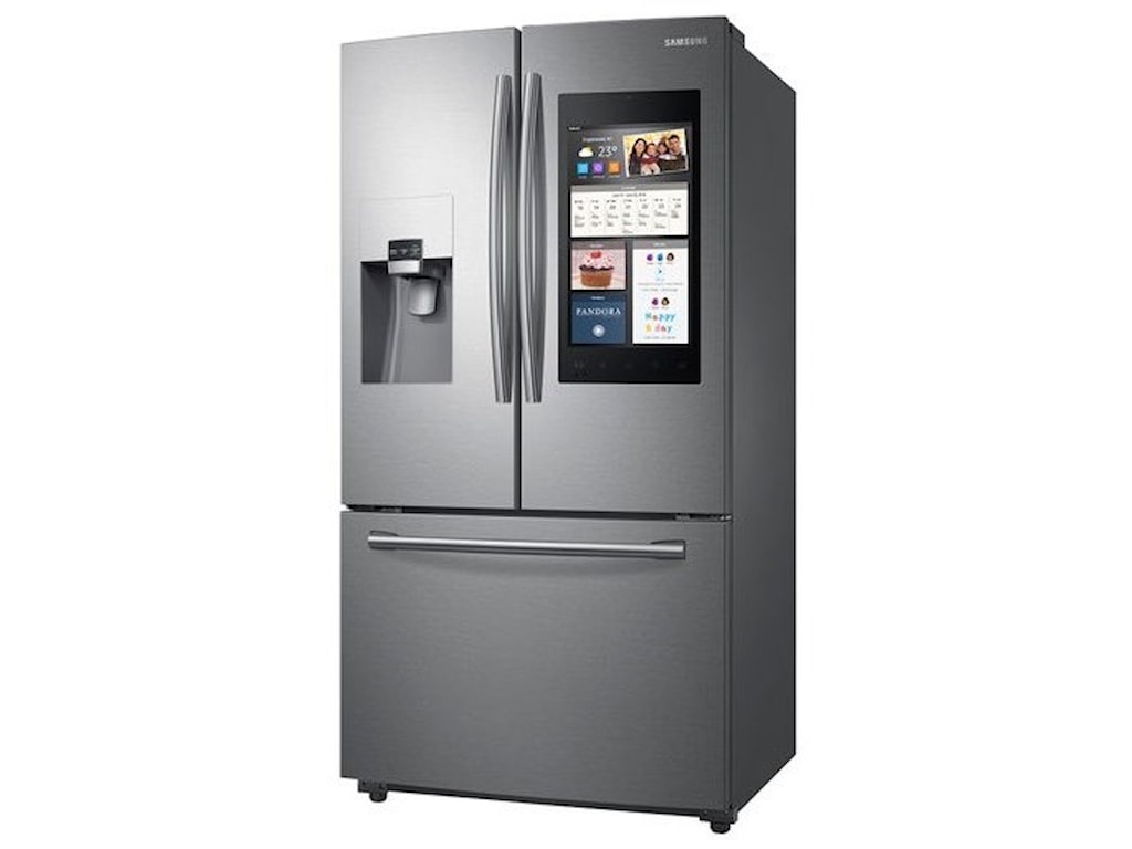 Samsung Appliances 24 Cu Ft Capacity 3 Door French Door Refrigerator With Family Hub Sheely S Furniture Appliance Refrigerator French Door