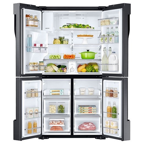 Samsung Appliances Rf28k9070sg 28 Cu Ft 4 Door Flex Refrigerator With Flexzone Furniture And Appliancemart Refrigerator French Door