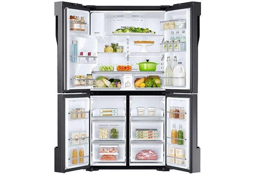 Samsung Appliances Rf28k9070sg 28 Cu Ft 4 Door Flex Refrigerator With Flexzone Furniture And Appliancemart Refrigerator French Door