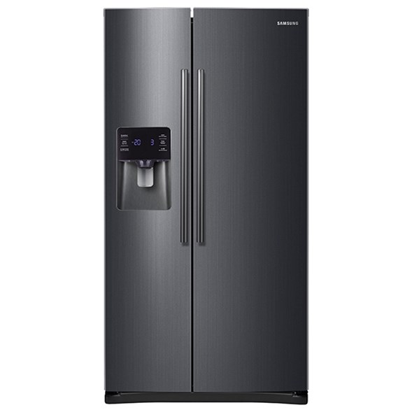 Side By Side Refrigerators Samsung 36 Wide 25 Cu Ft Capacity Side By Side Refrigerator With Led Tower Lighting By Samsung Appliances At Furniture